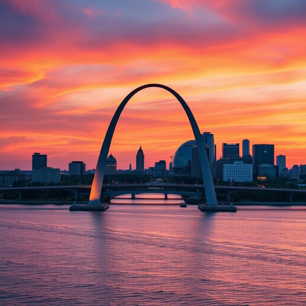 St. Louis, MO skyline — flyer delivery and door hanger distribution covering every neighborhood in the Gateway City