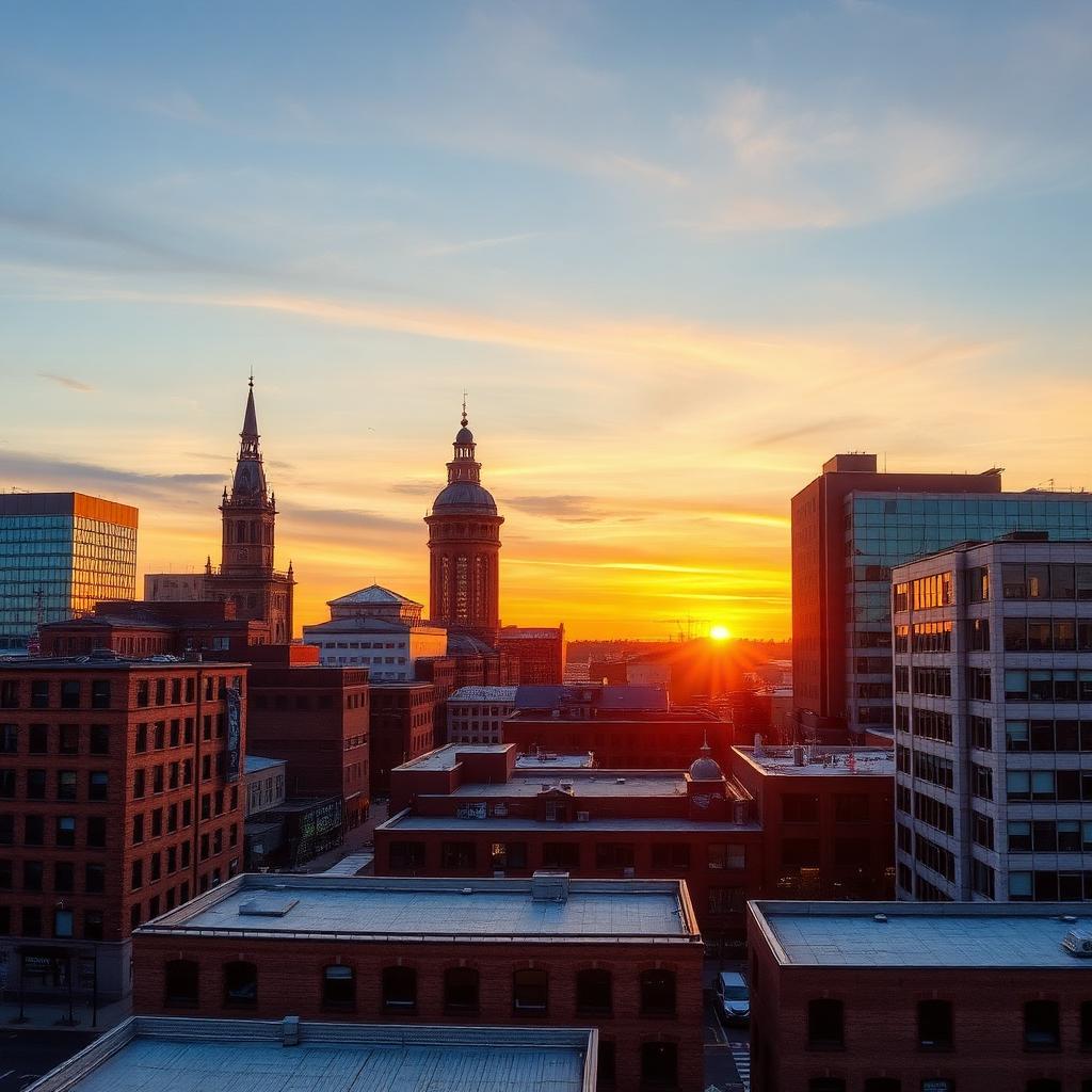 Worcester, MA skyline — flyer delivery and door hanger distribution covering every neighborhood in the Heart of the Commonwealth
